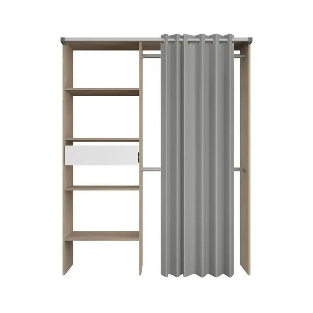Kit dressing modulable BARI effet chêne pour optimiser une chambre - 2
