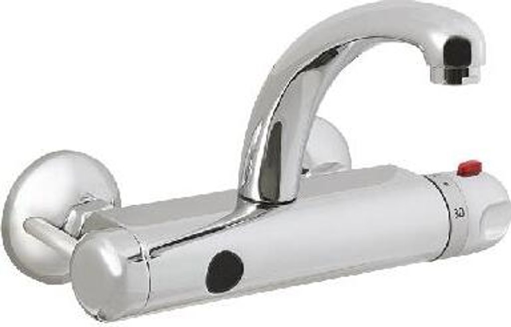 Sanela Sensorarmaturen - Thermostat-Waschtischarmatur, Betriebsspannung 230V AC/24V DC, Edelstahl SLU 25