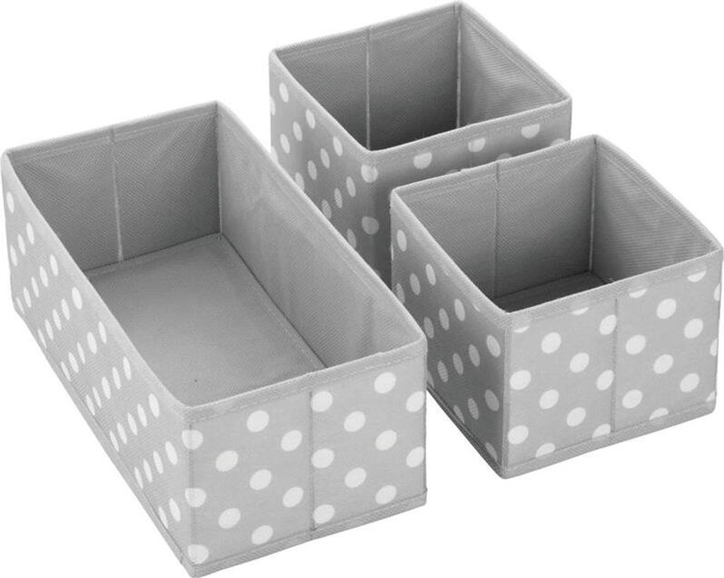 Aufbewahrungsbox Stoffkisten Organizer mDesign 3er Set