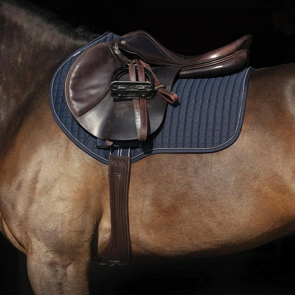 Sangle Horseware Micklem Long Comfort Girth ergonomique en cuir noir