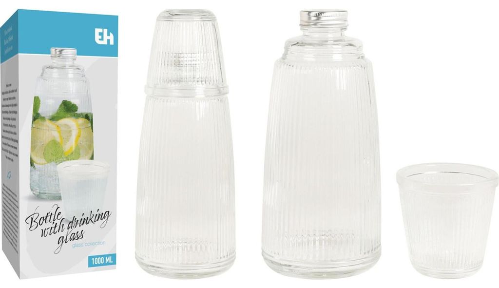Hervorragender Haushaltskrug mit Trinkglas 1l