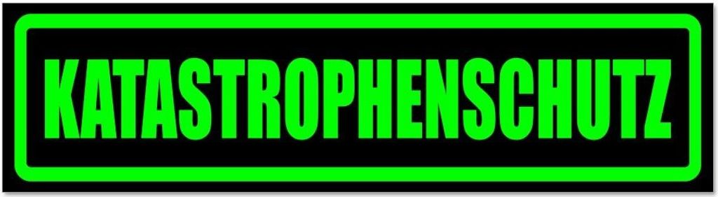 Kiwistar - Autoaufkleber - Grün - Schwarz - 20 x 5,3 cm - Katastrohenschutz - Hinweis Aufkleber Sticker für Auto, Kfz, Fahrrad, PKW, LKW