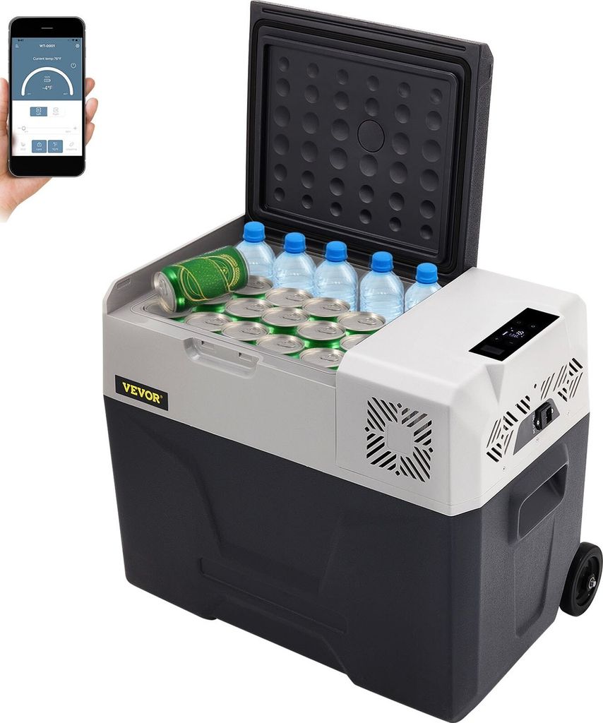 Kühlboxen Autokühlschrank Kompressorkühlbox Edelstahl Urlaub Isolierbox Mini Kühlschrank Kühlbox Auto und Steckdose