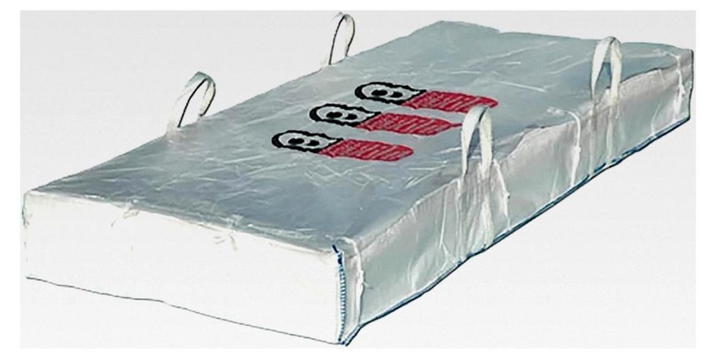 Big Bags | Plattenbag Asbest 1 Stück | Traglast bis 1500 kg | Schüttgutbehälter, Transportsack, Entsorgungssack | 260x125x30 cm