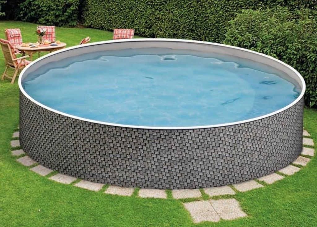 Azuro 4,0 x 1,2 m Pool Rattan – Aufstellpool ohne Leiter Produktbild 