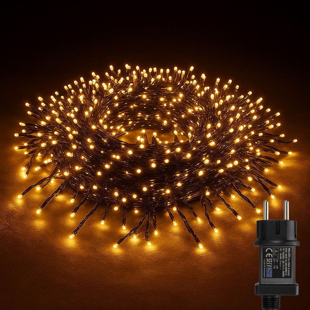 BURI LED Cluster Lichterkette 11,5 m warmweiß 1152 LEDs | Produktbild 
