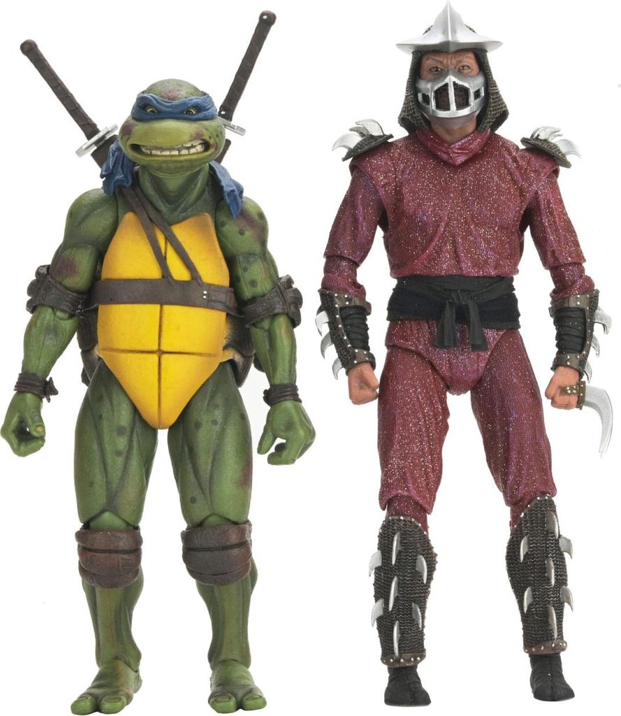 Teenage Mutant Ninja Turtles (1990 Movie) Actionfigur Roof Top Battle Shredder vs Leo 18 cm