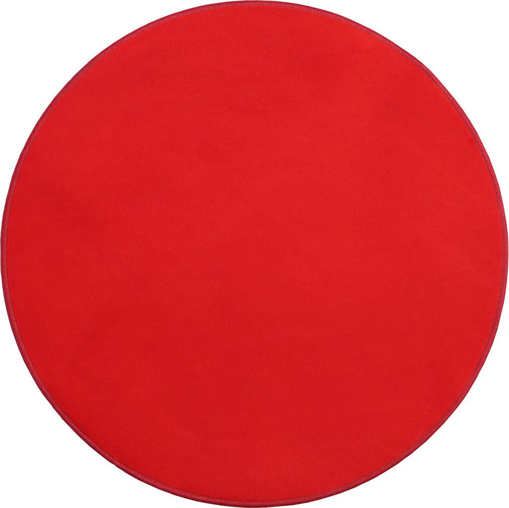 Primaflor Spielteppich SITZKREIS - Rund - Rot - 67cm - Viele Farben & Formen - Sitzunterlage für den privaten Gebrauch, Kitas & Schulen