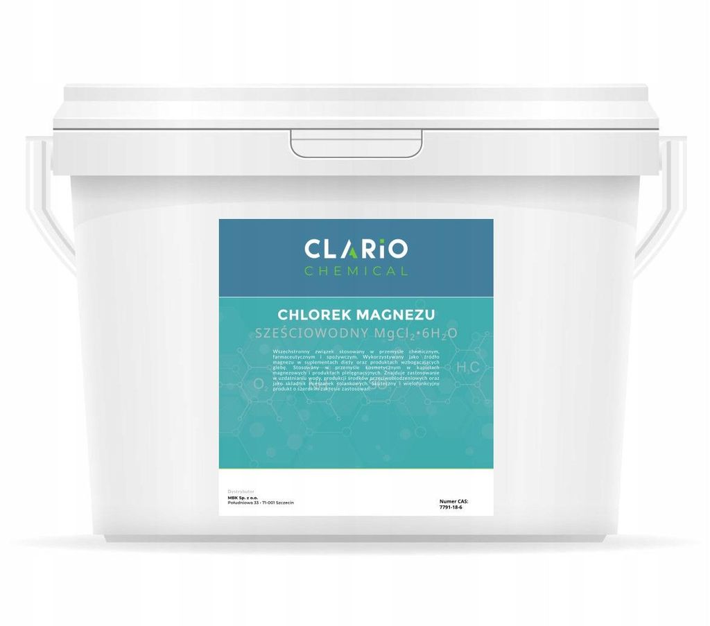 Chlorid hořečnatý hexahydrát Clario Chemical vysoká kvalita Obrázek produktu 