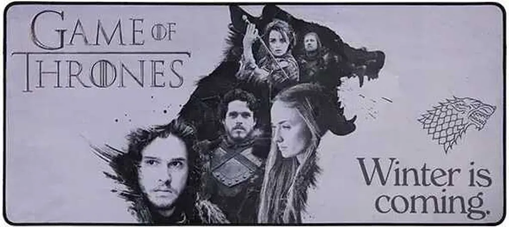 Tapis de jeu Game of Thrones XXL 90x40 cm pour setup gaming de bureau