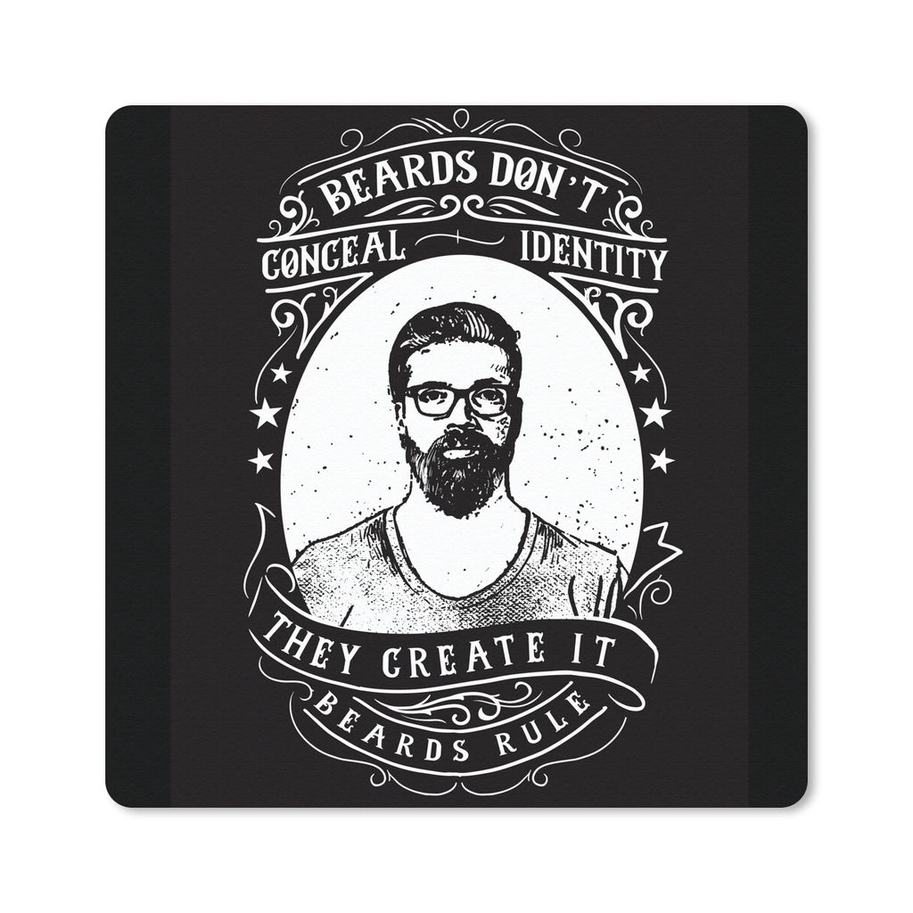 MuchoWow Mauspad Mousepad Mancave - Männer - Bart - Retro 20x20 cm - Mousepads - Maus Mat - Pad - Mausunterlage - Desk Mat - Bureauartikeln