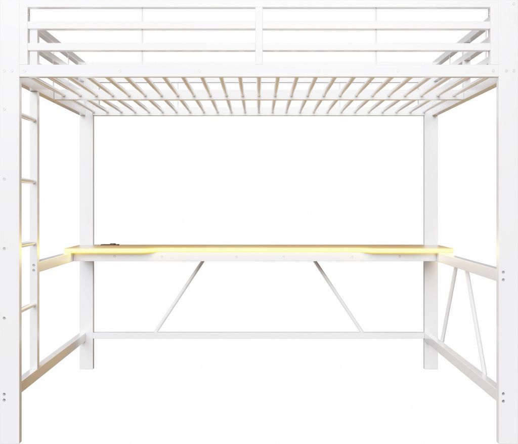 Merax Etagenbett 140x200 cm, Gaming-Metall-Hochbett mit Produktbild 