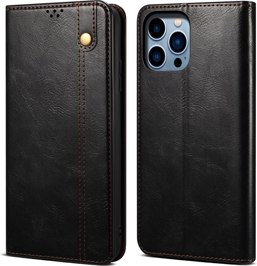 iPhone 15 Pro Hülle, Leder Flip Brieftasche Schutzhülle für Produktbild 