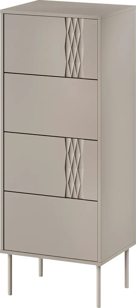 Commode étroite HARTSELE beige - Meuble de rangement compact design - 2
