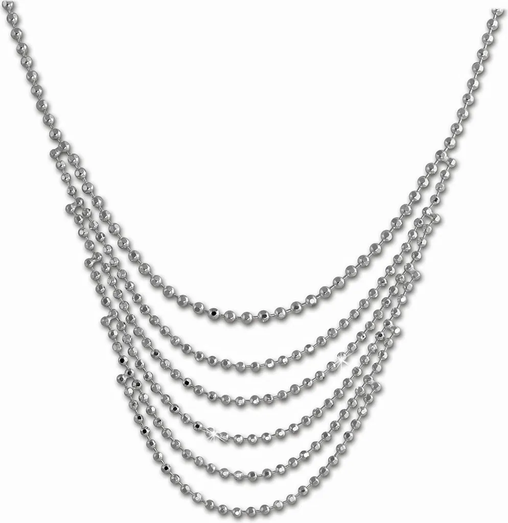 Collier 47cm SilberDream Argent 925 Sterling Brillant pour Dame Chic