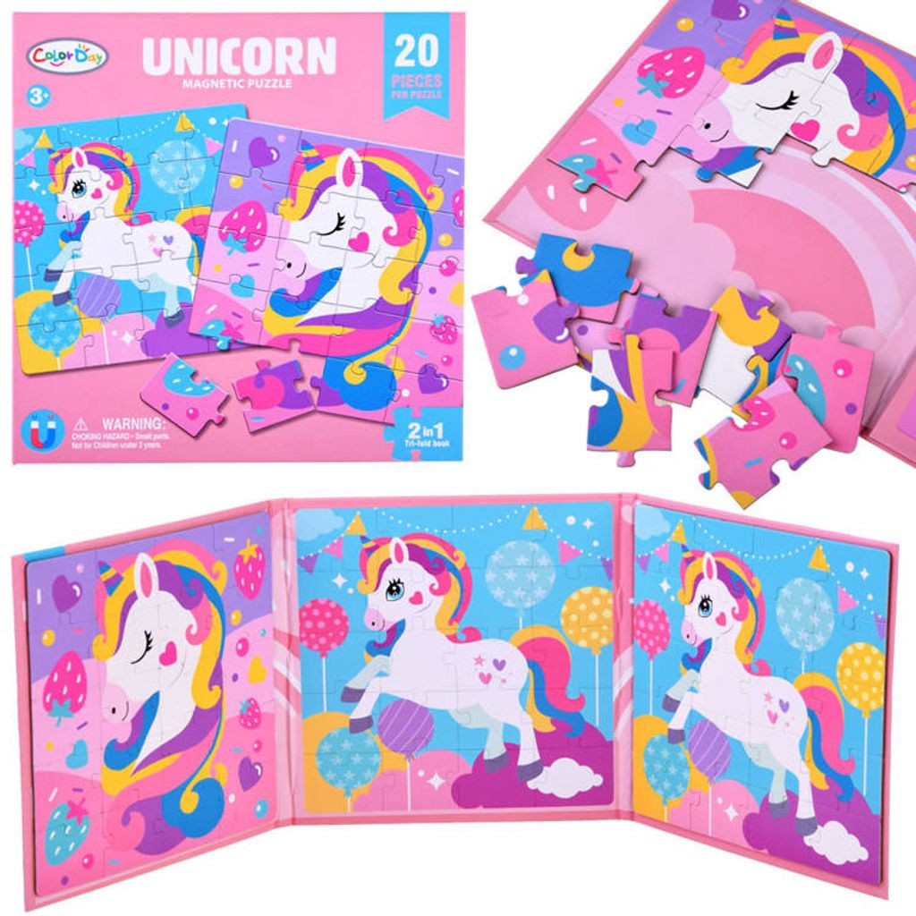 Magnetisches Puzzlebuch Einhorn 40 Elemente ZA4269