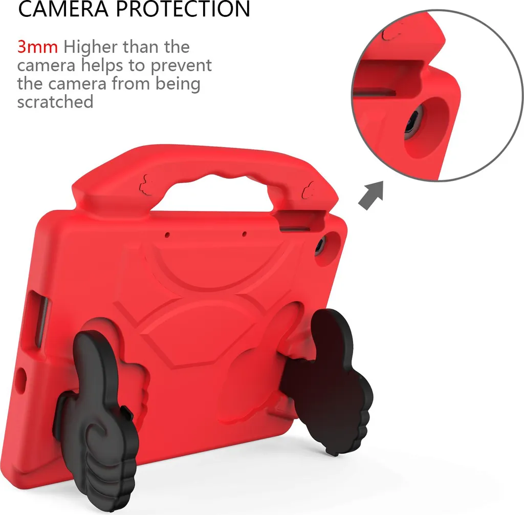Cover Antiurto Honor Pad X8 Rosso - Custodia Bambini Leggera EVA - 6