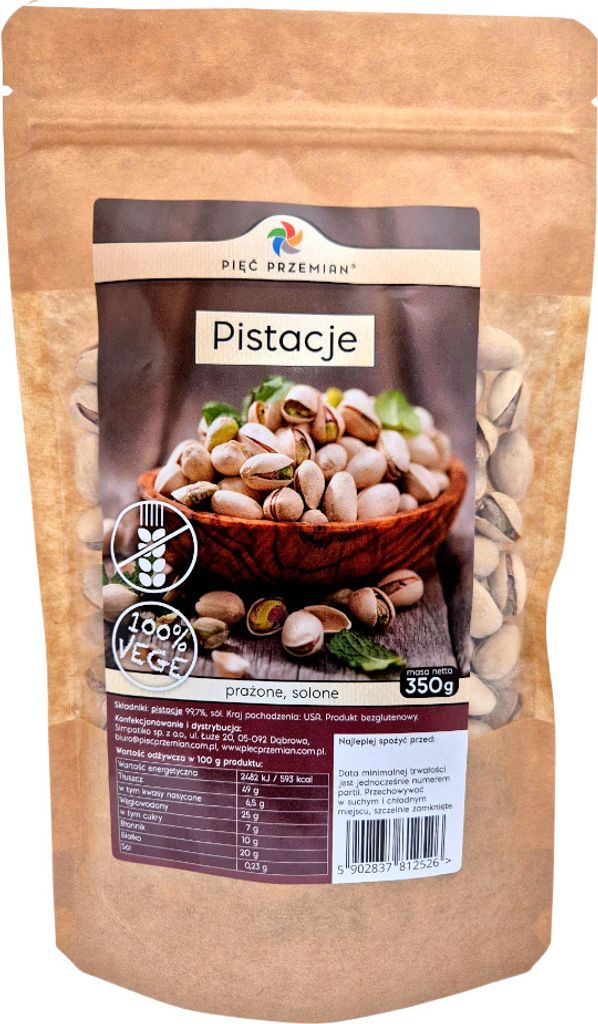 FÜNF TRANSFORMATIONEN Gesalzene geröstete Pistazien 350g Produktbild 1