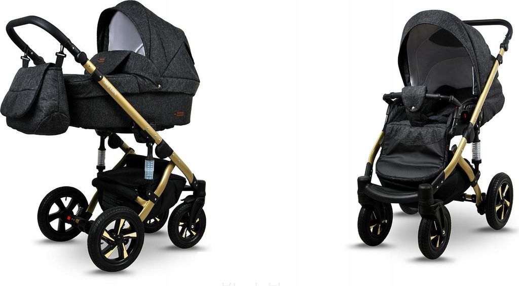 BabyLux® Sky Lark | 2in1 Kinderwagen Set | Black Flex | Produktbild 