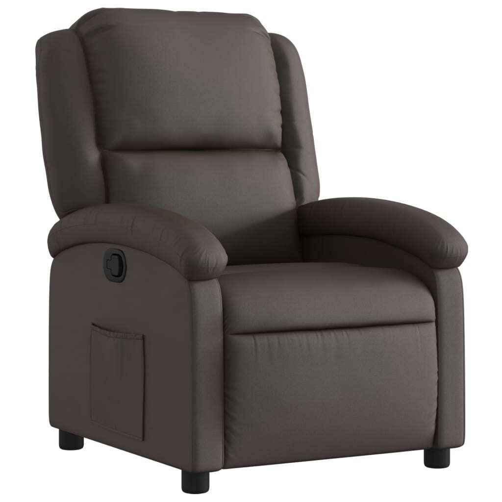 vidaXL Fauteuil relax marron foncé cuir véritable Image du produit 