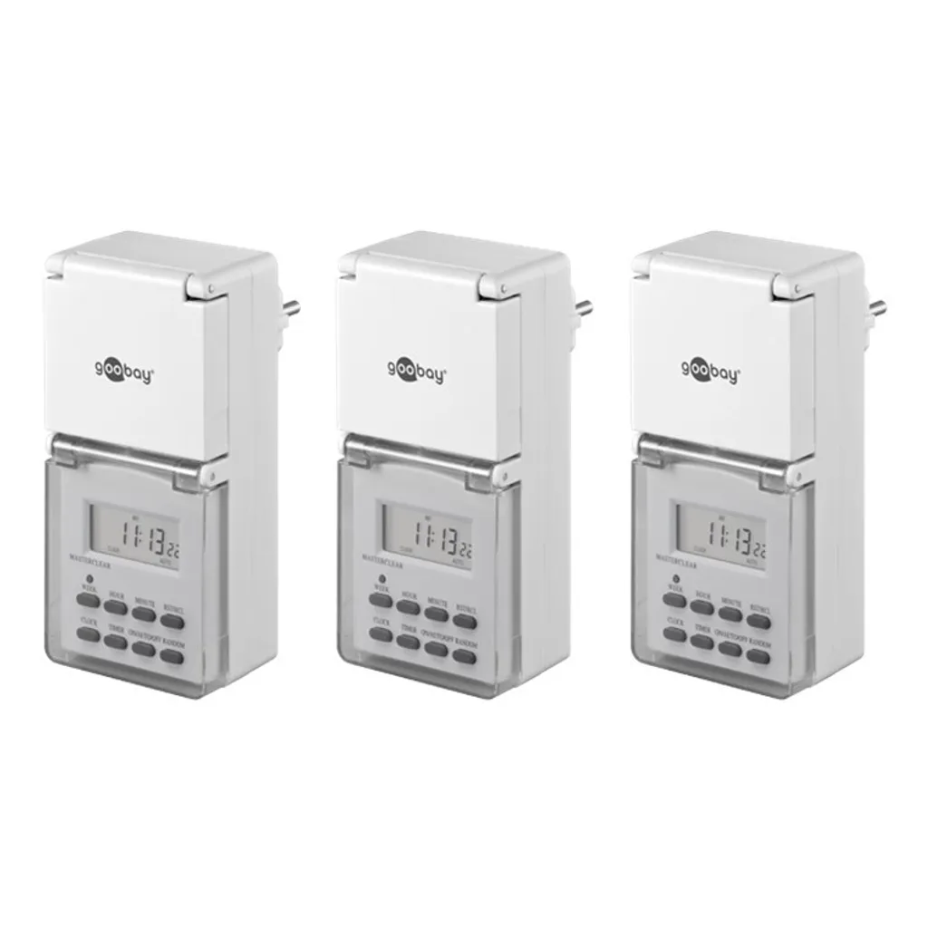 Horloge Programmable Digitale IP44 Précise et Confortable - Lot de 3