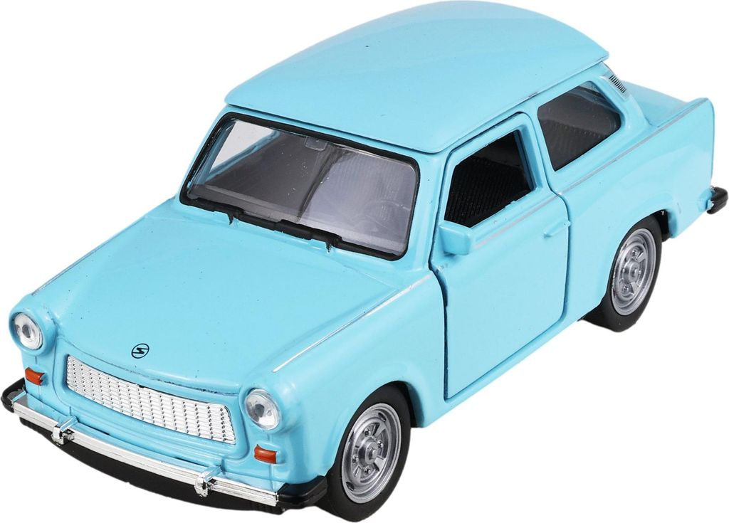 Spielzeugauto Trabant 601 blau Trabbi Trabi Souvenir DDR Produktbild 