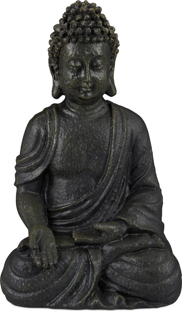 Réduisez le stress avec le Bouddha assis Relaxdays 30 cm - Déco apaisante