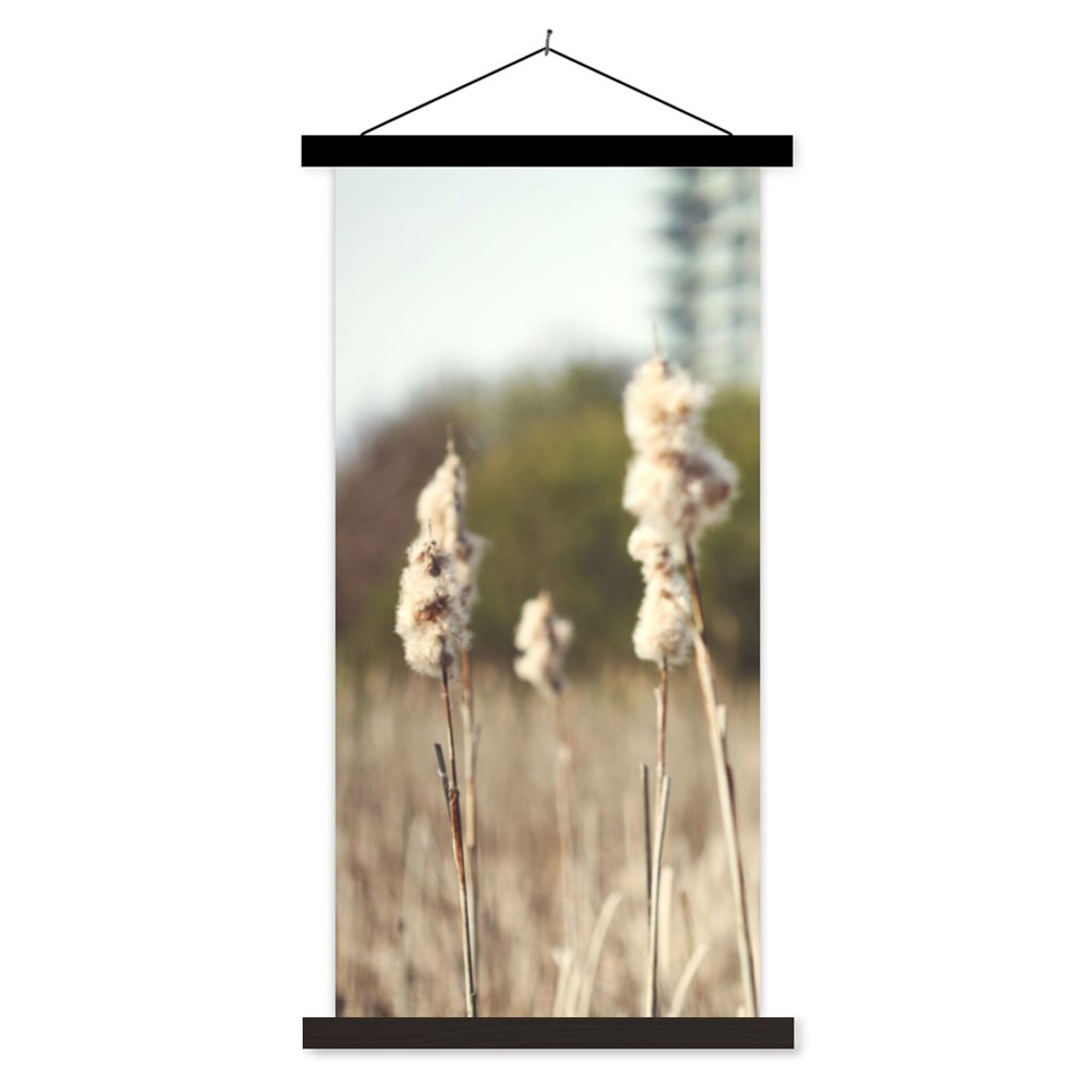 MuchoWow Textilposter Baumwolle - Sonne - Pflanzen 60x120 cm mit schwarzem Rahmen - Magnete