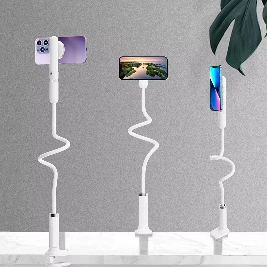 Verstellbarer Handyhalter 360° Drehbar Universal Klammer Arm Tisch & Bett Halterung Phone Tablet Flexibel Lazy Mount, Typ: 90cm Einteiliger Magnettyp