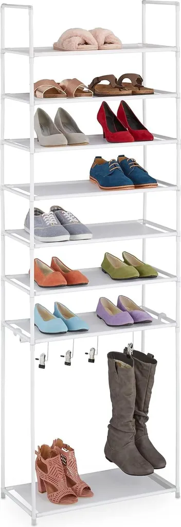 Range-chaussures gain de place blanc pour supprimer le désordre de l'entrée
