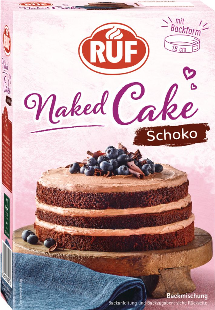 RUF Naked Cake Schoko Backmischung Produktbild 