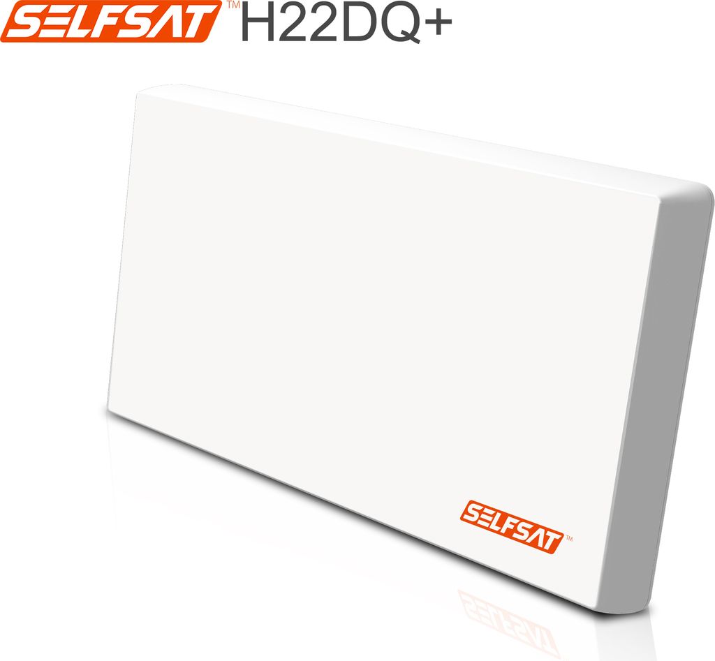 Selfsat H22DQ 8 TV Teilnehmer SAT Flachantenne FLAT + Multischalter 5/8 FULL HD 4K