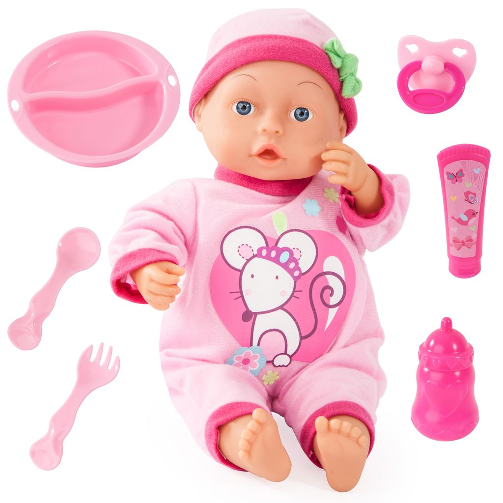 Bayer Design 93363AN Babypuppe 33 cm, spricht 24 Babylaute, Produktbild 