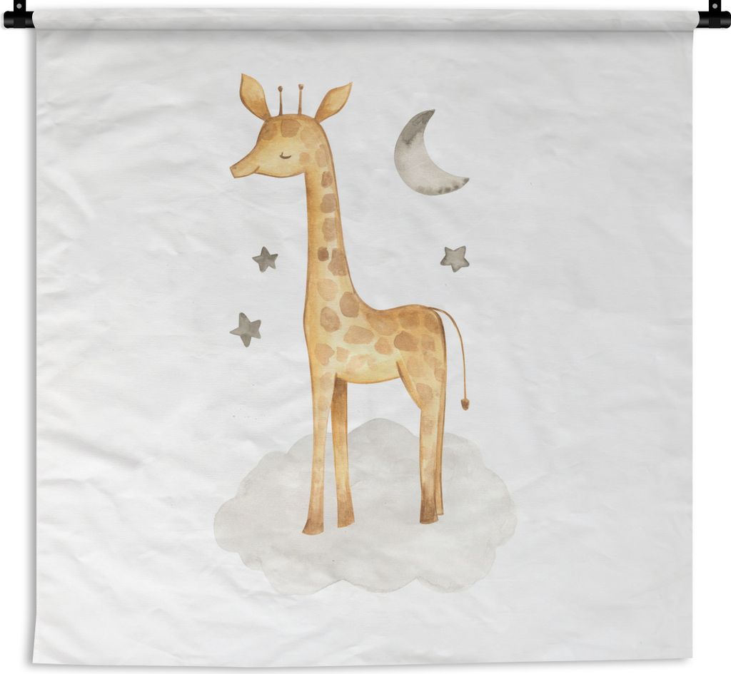 MuchoWow Wandteppich Wandbehang Giraffe - Dschungel - Wolke 150x150 cm Tapisserie Dekoration Wandtuch - Wohnaccessoires - Modernes