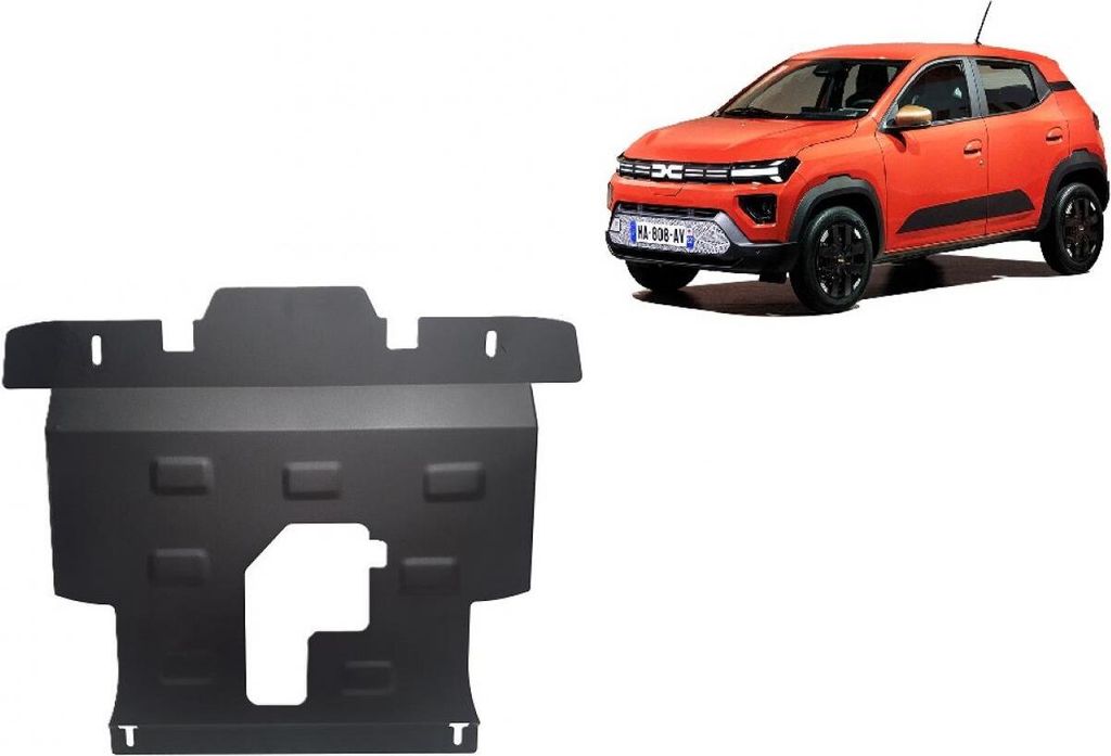 Protezione antincastro in acciaio per motore Dacia Spring Immagine del prodotto 