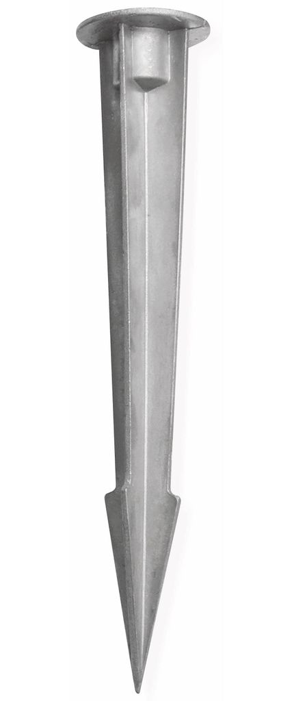 Piquet de terre en fonte d'aluminium nature 270mm avec vis Image du produit 