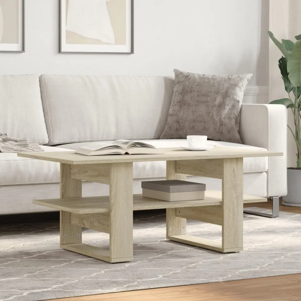 Tavolino Soggiorno Famiglia Rovere Sonoma - 102x55x42 cm Pratico - 2
