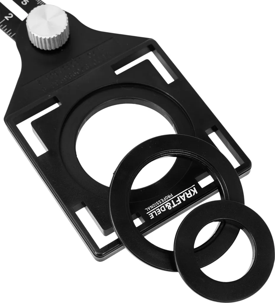 Équerre de mesure articulée et règle pliable multi-angle en métal noir - 7