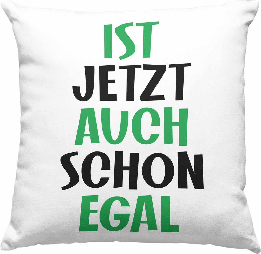 Trendation - Deko-Kissen mit Füllung 40x40 mit Spruch für Frauen Männer Mann Frau Ist Jetzt Auch Schon Egal Geschenkidee Freundin Kollegin (Rosa)