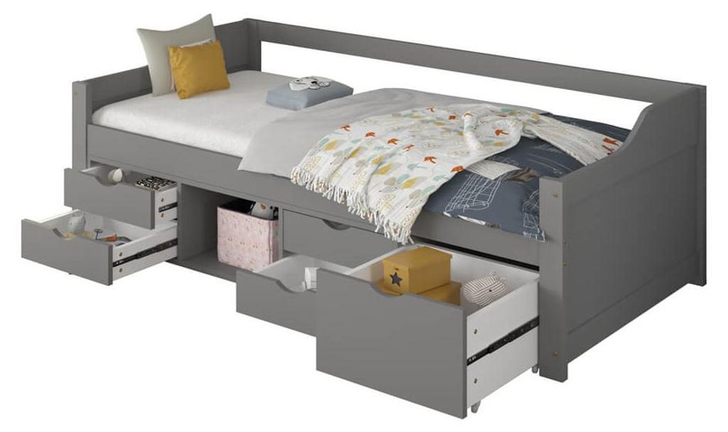 HOME DELUXE Kinderbett COSMOS mit Schubladen und Matratze - Produktbild 