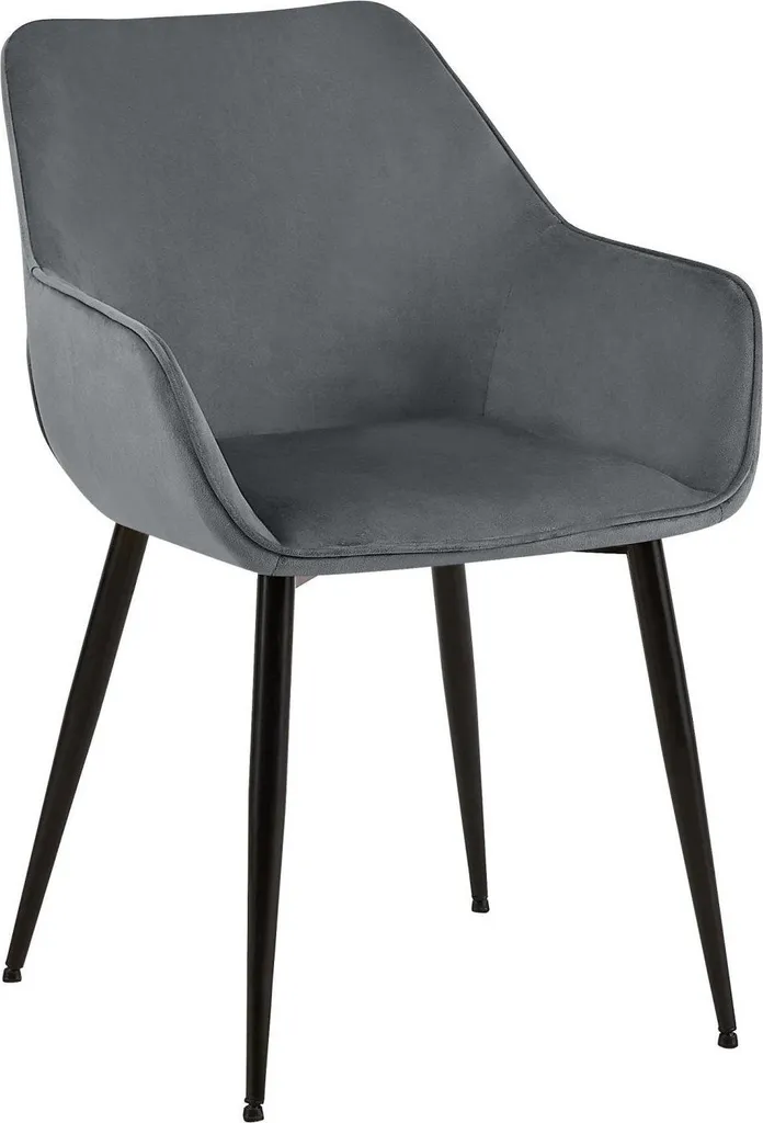 Sedia Velluto Grigio Scuro Metal Style | Must-Have Arredo Casa