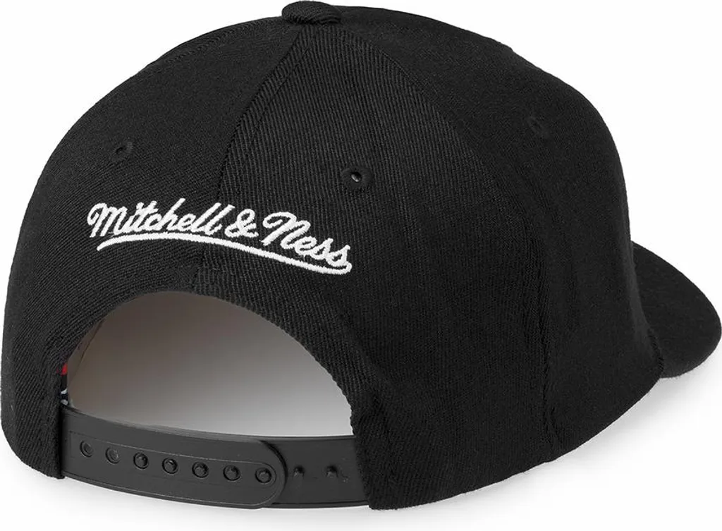 Casquette Snapback Noire et Blanche Mitchell & Ness Design Pinscript - 8