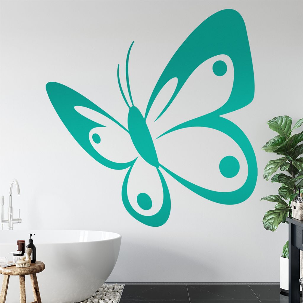 Schmetterling Nr. 3 Wandtattoo in 6 Größen - Wandaufkleber Wall Sticker - Dekoration, Küche, Wohnzimmer, Schlafzimmer, Badezimmer