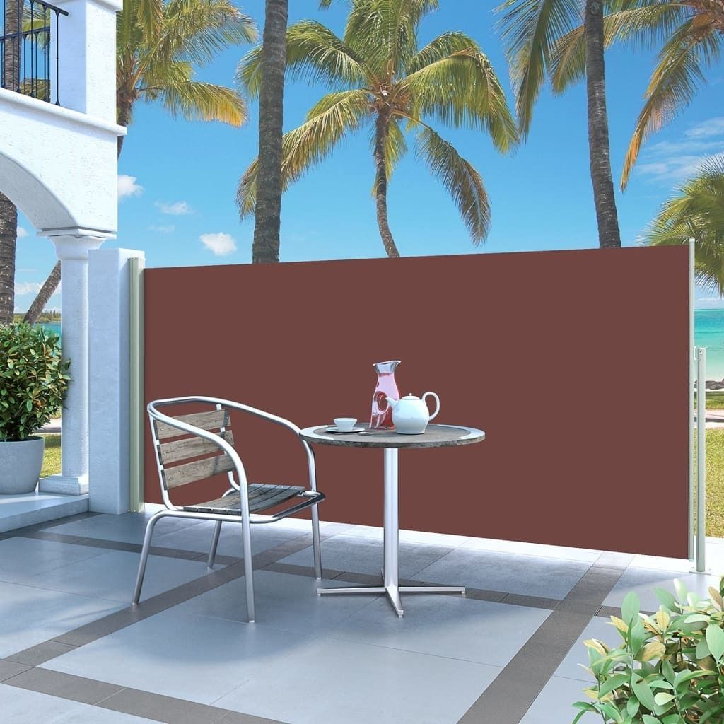 "2026 Promotion" Seitenmarkise Ausziehbar - ANTI-UV - 140x300 cm - Braun - Sonnenschutz CC26377