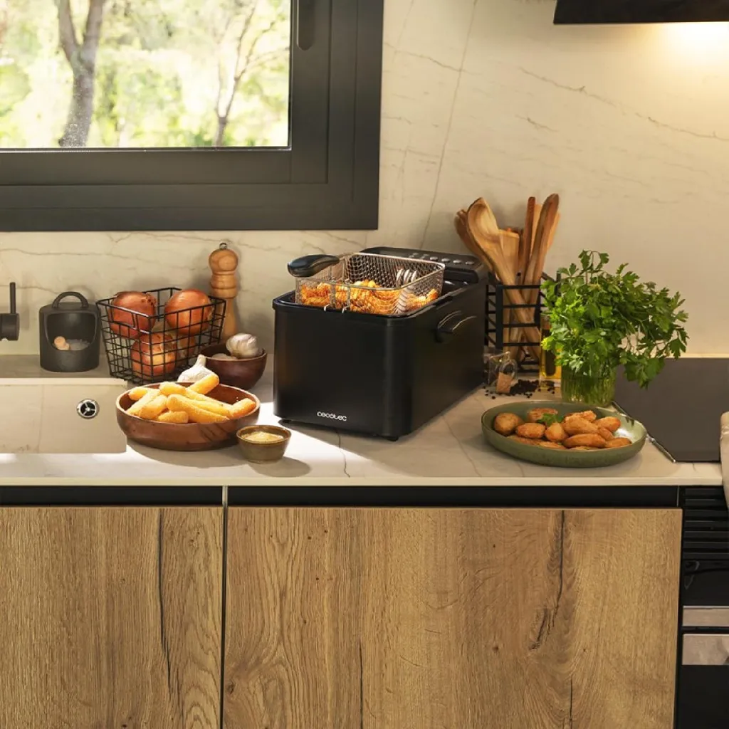 Friteuse propre sans odeur Cecotec Cleanfry 4,2L Luxury 4000 Noire