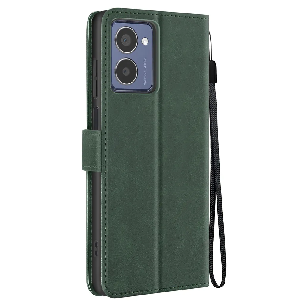 Avizar, HMD Pulse Pro wallet cover, custodia a portafoglio con cinturino da polso, verde scuro