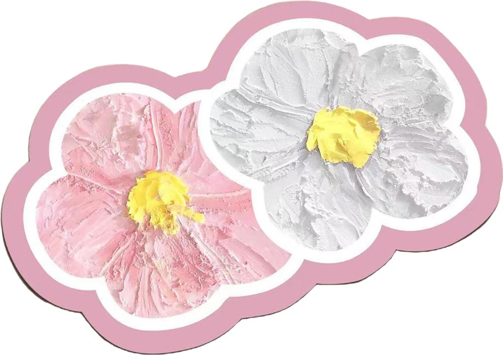 Türteppich dreidimensional kratzfest-resistente feine Textur Nicht-Rutsch-Trocknen Starke Wasserabsorption Ultra weich-D ,Größen:40x50cm