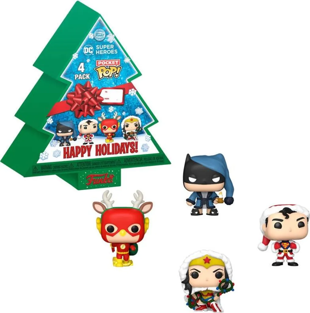 Pack Pocket POP DC Comics de 4 Figurines de Vacances pour Collection - 3