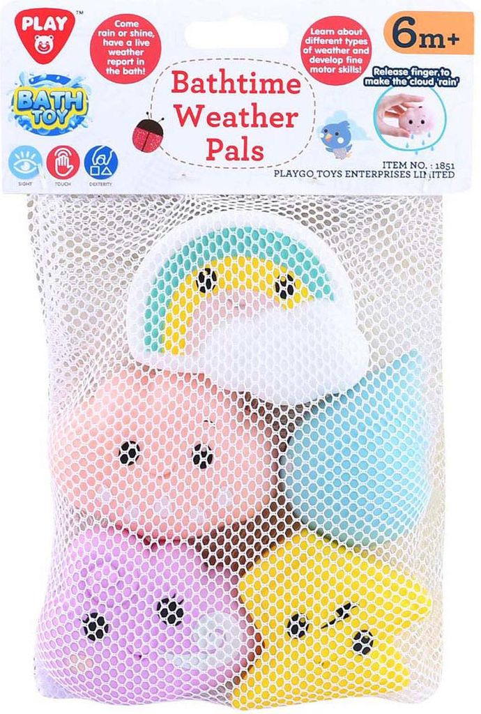 Playgo Badespielzeug Wettereinflüsse im Netz - 5 Stk.