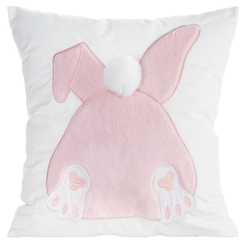 EUROFIRANY | Kissenbezug - Kopfkissenbezug - Osterhase - 45x45 cm - rosa - Dekokissenbezug - Ostern